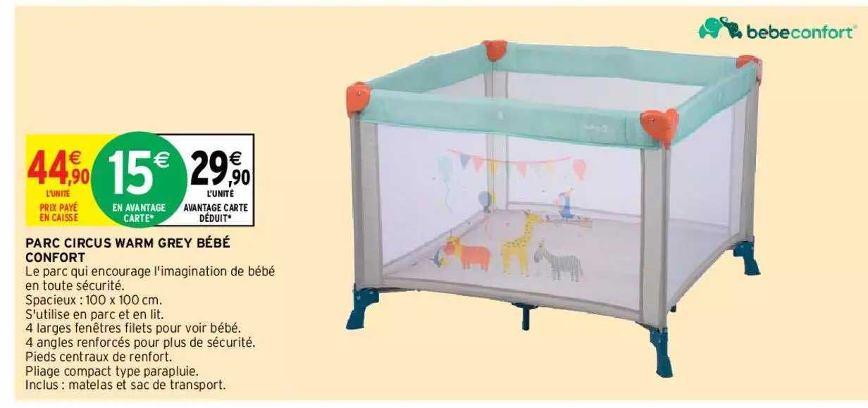 parc circus warm grey bébé confort