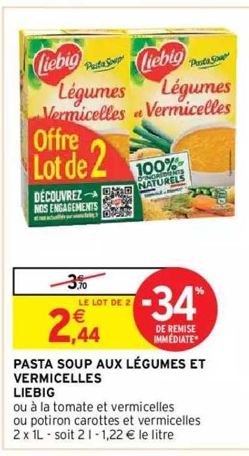 Pasta Soup Aux Légumes Et Vermicelles Liebig