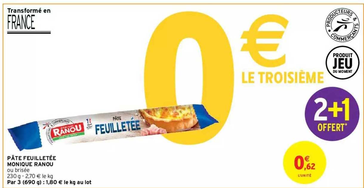 pâte feuilletée monique ranou