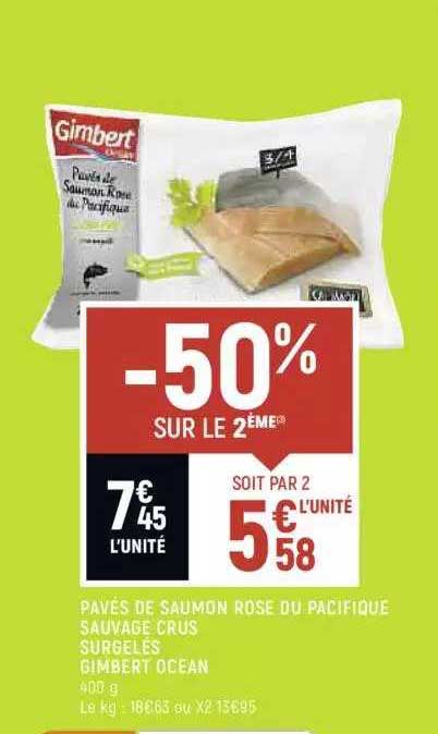 Pavés De Saumon Rose Du Pacifique Sauvage Crus Surgelés Gimbert Ocean