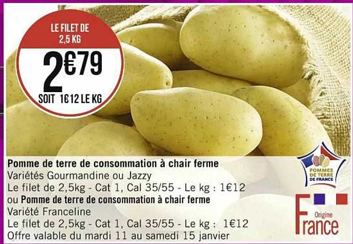 Pomme De Terre De Consommation à Chair Ferme Ou Pomme De Terre De Consommation à Chair Ferme