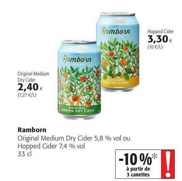 ramborn original medium dry cider ou hoped cider