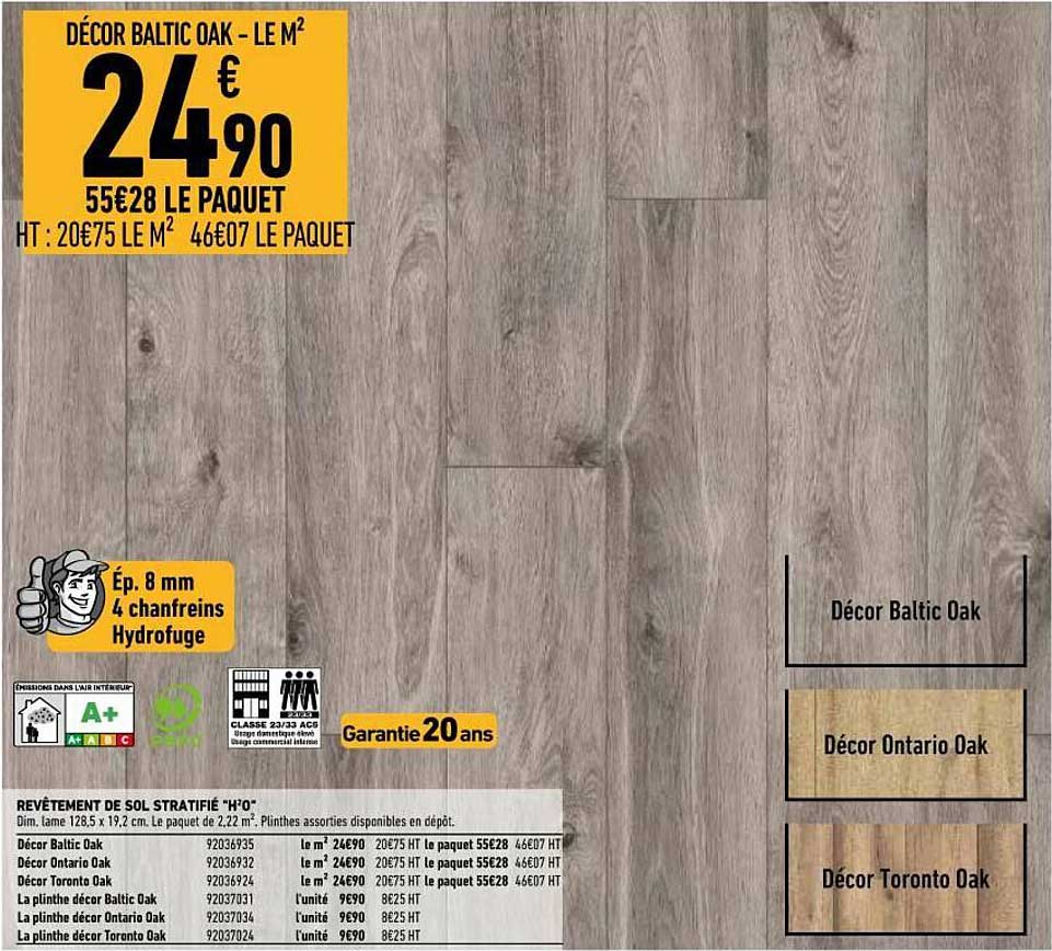 revêtement de sol stratifié "h2o"
