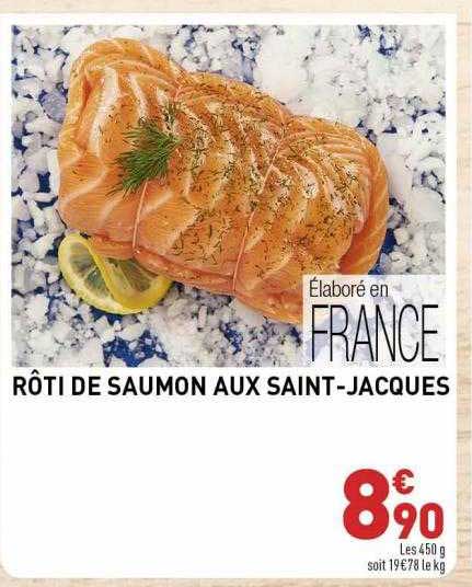 rôti de saumon aux saint-jacques