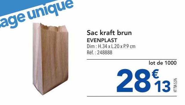 Sac Kraft Brun Evenplast