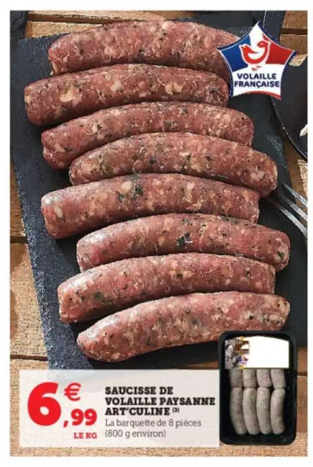 Saucisse De Volaille Paysanne Art Culine