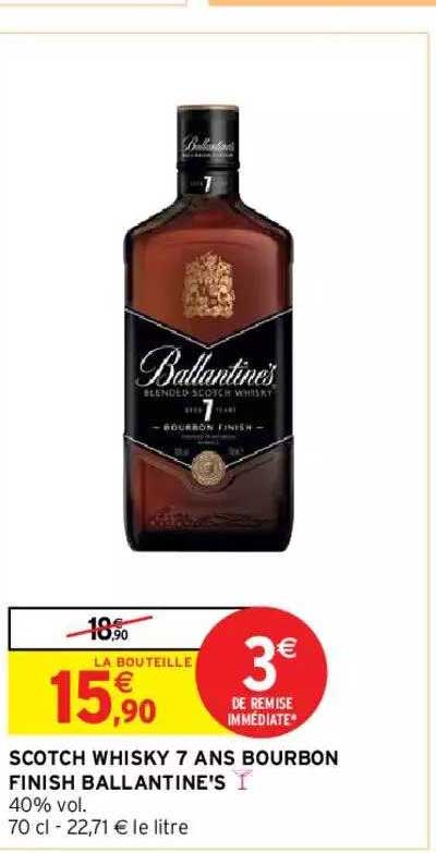 scotch whisky 7 ans bourbon finish ballantine's