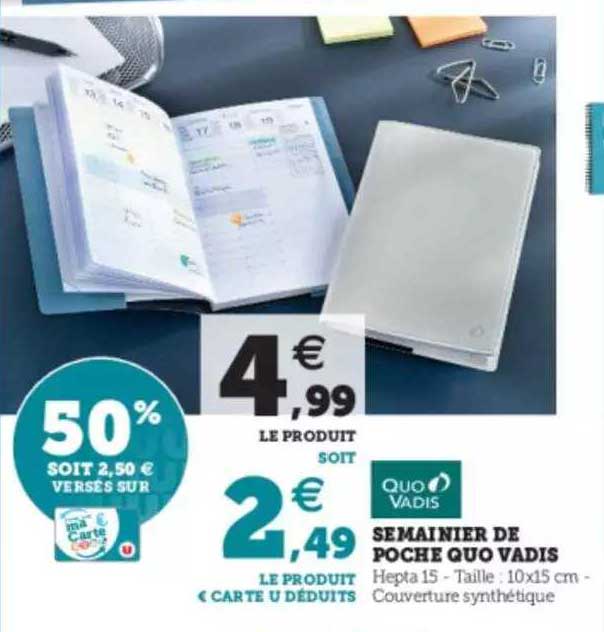 semainier de poche quo vadis