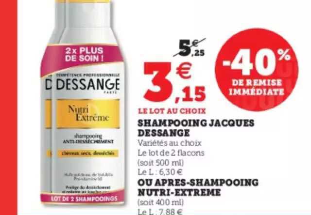 shampooing jacques dessange ou après-shampooing nutri-extrême