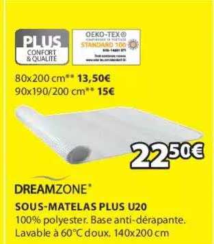 Sous-matelas Plus U20 Dreamzone