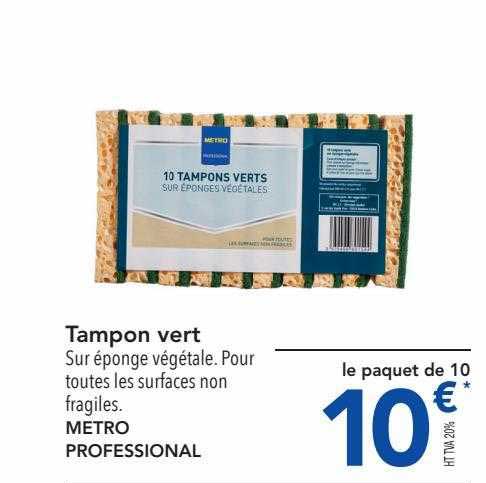 tampon vert metro professional
