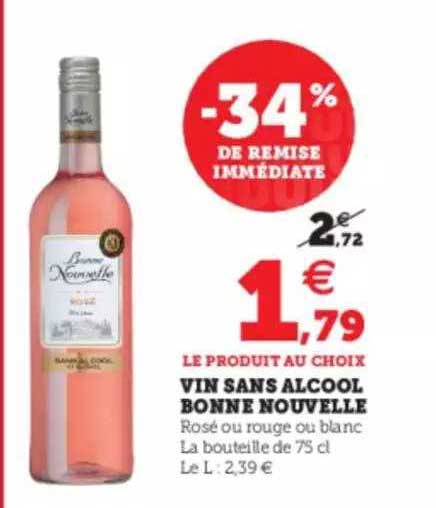 vin sans alcool bonne nouvelle