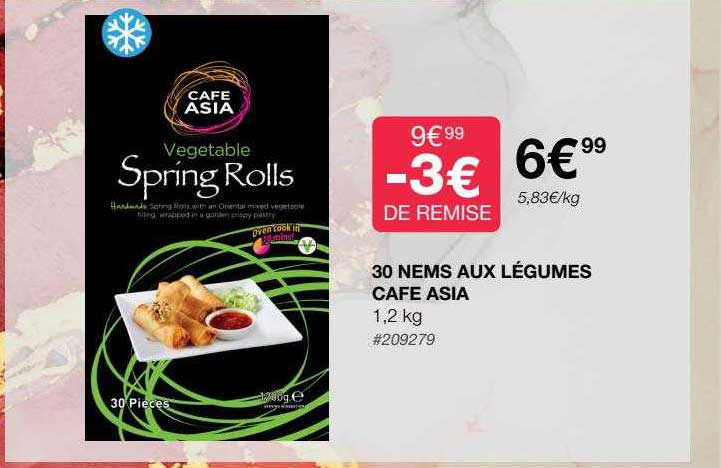 30 nems aux légumes café asia