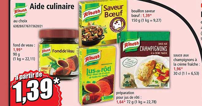 aide culinaire knorr