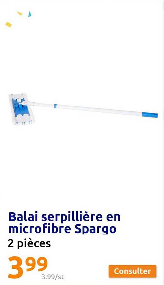 balai serpillière en microfibre spargo