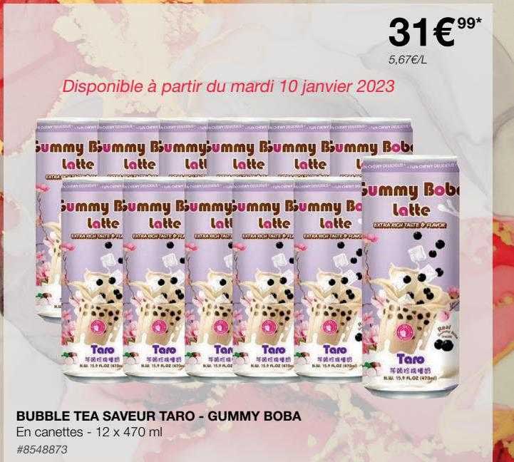 Bubble Tea Saveur Taro - Gummy Boba