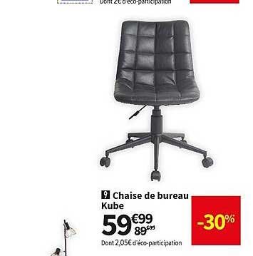 chaise de bureau kube