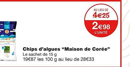 chips d'algues "maison de corée"