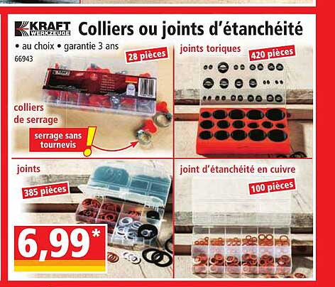 colliers ou joints d'étanchéité kraft werkzeuge