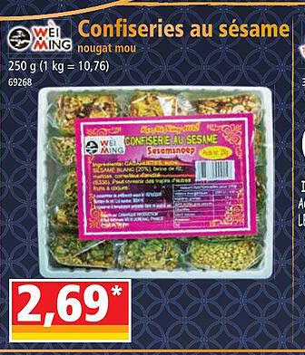 confiseries au sésame wei ming