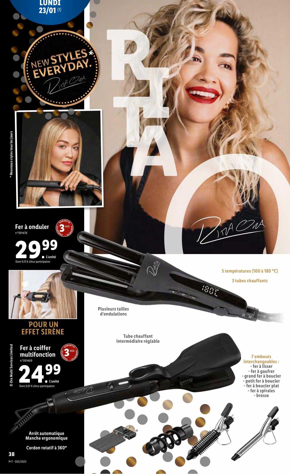 fer à onduler, fer à coiffer multifonction