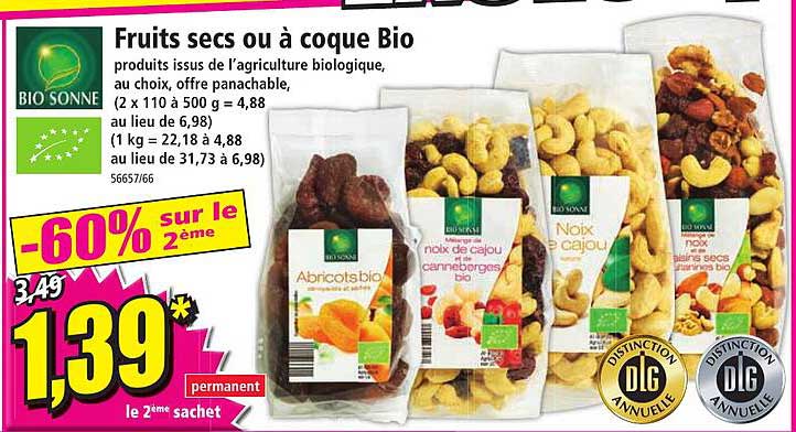 fruits secs ou à coque bio bio sonne