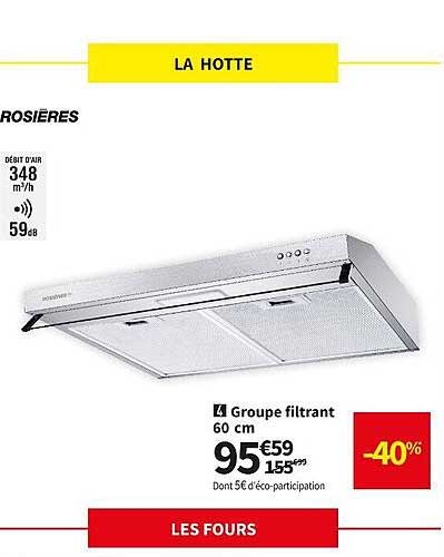 groupe filtrant 60 cm rosières