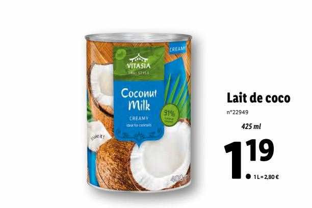 lait de coco vitasia