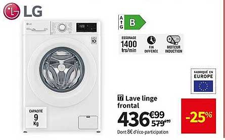 lave linge frontal lg
