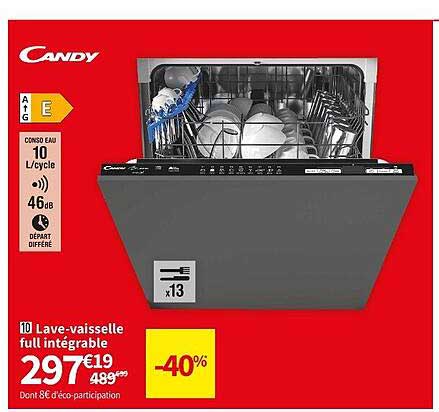 lave-vaisselle full intégrable candy