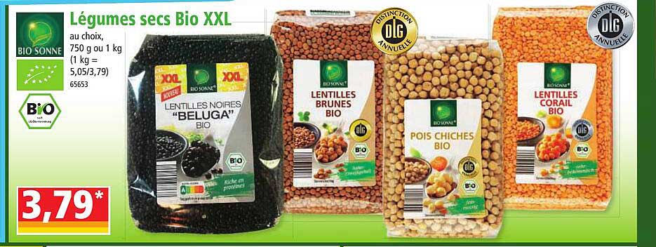 légumes secs bio xxl bio sonne