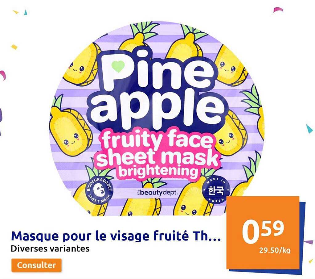 masque pour le visage fruité th...