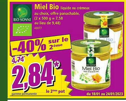 miel bio liquide ou crémeux bio sonne