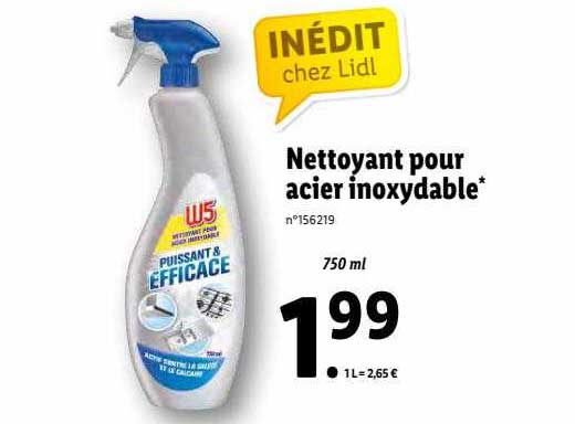 nettoyant pour acier inoxydable w5