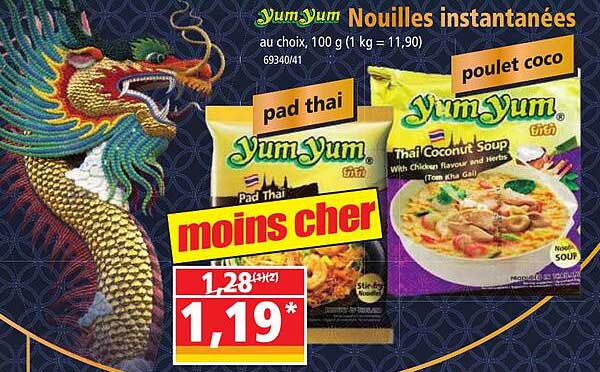 nouilles instantanées yum yum