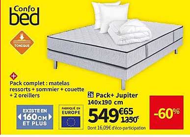 pack+ jupiter 140 x 190 cm confobed