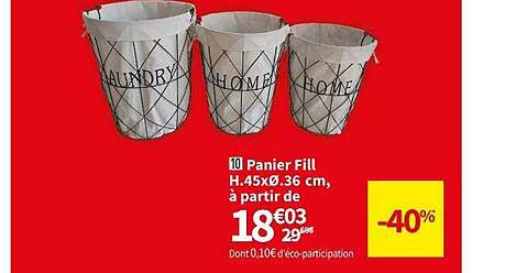 panier fill h. 45 x ø 36 cm