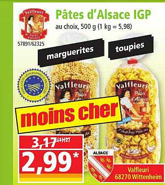 Pâtes D'alsace Igp Valfleuri