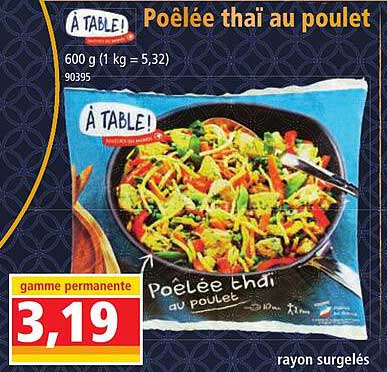 Poêlée Thaï Au Poulet à Table !