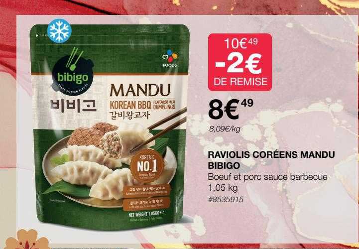 raviolis coréens mandu bibigo