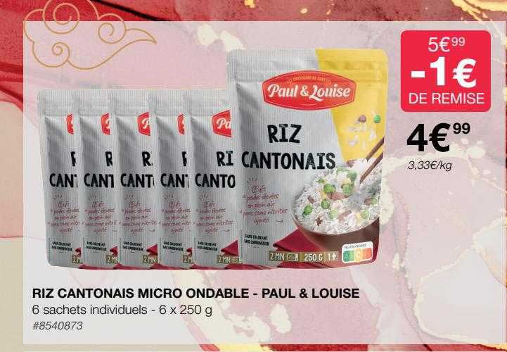 riz cantonais micro ondable - paul & louise