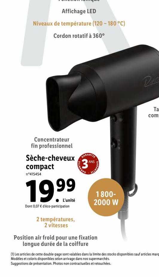 sèche-cheveux compact