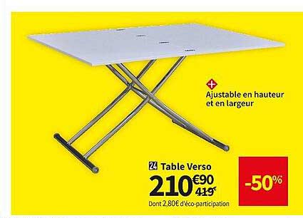 table verso