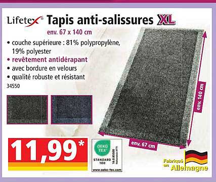 tapis anti-salissures lifetex