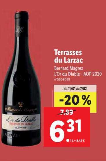 terrasses du larzac bernard magrez l'or du diable - aop 2020