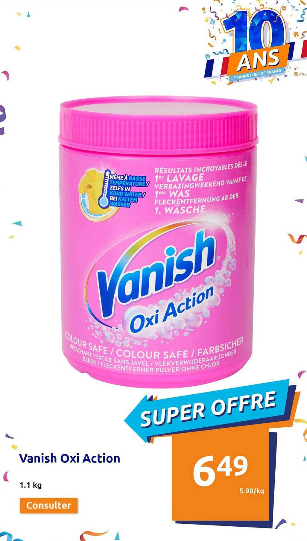 vanish oxi action