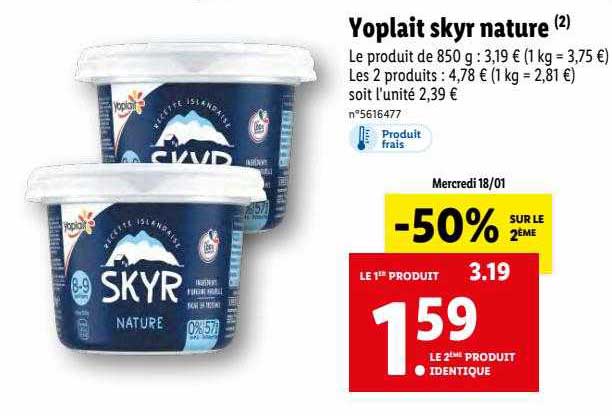 Yoplait Skyr Nature