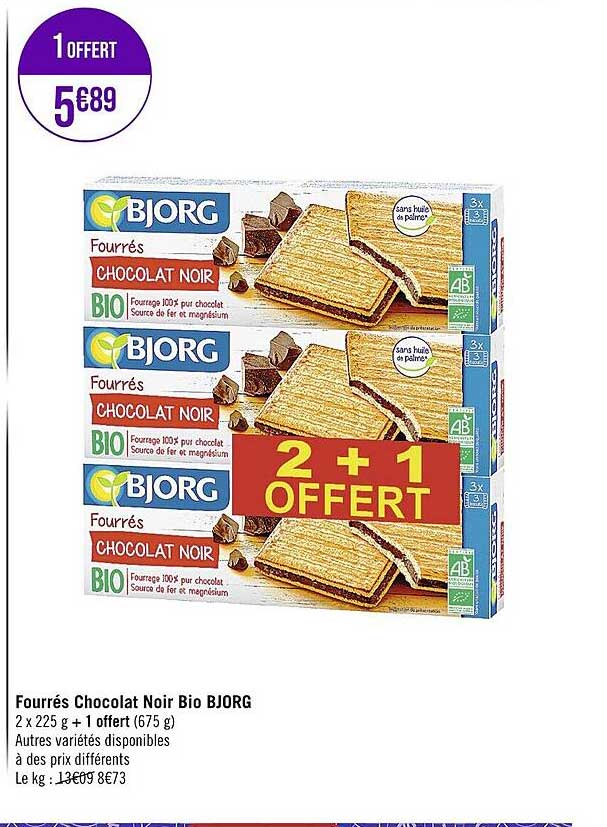 Fourrés Chocolat Noir Bio Bjorg