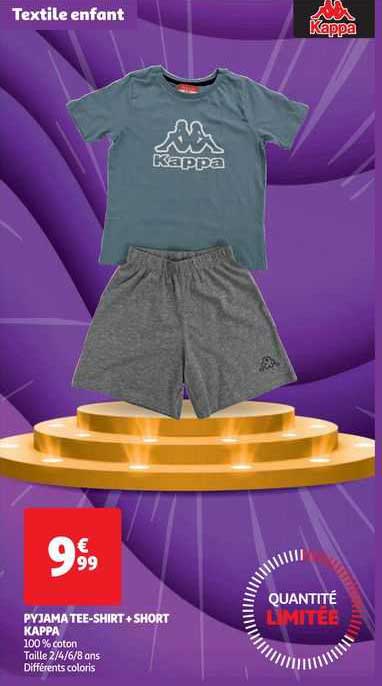 pyjama tee-shirt + short kappa