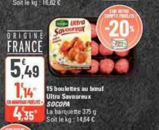 15 Boulettes Au Boeuf Ultra Savoureux Socopa